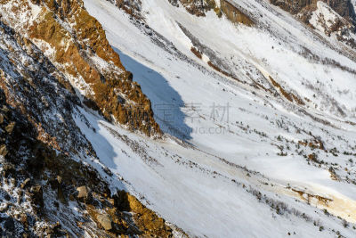 山,火山口,围墙,自然,万代山,风景,图像,雪,福岛县,春天