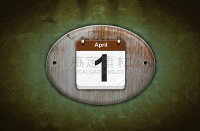 木制,日历,古典式,愚人节,月,第1天,水平画幅,数字1,无人,摄影