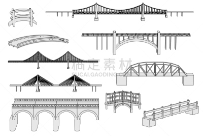 桥,水平画幅,建筑,木制,绘画插图,卡通,图像,平面图形,河流,草图