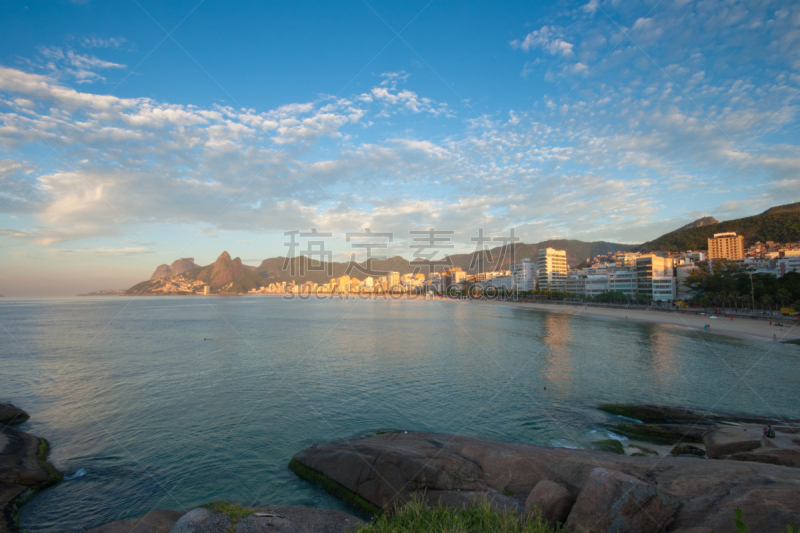 伊帕尼马海滩,水平画幅,地形,无人,户外,里约热内卢,都市风景,海滩,彩色图片,列比伦海滩