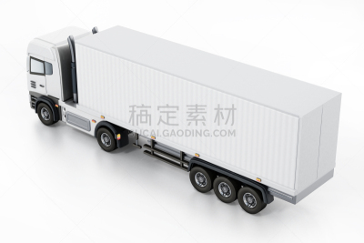 卡车,白色,商务,背景分离,汽车,交通,长的,半挂式卡车,模板,公路