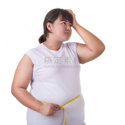 女人,比例,白色,t恤,分离着色,衣服,大块头,缎带,测量工具,检查