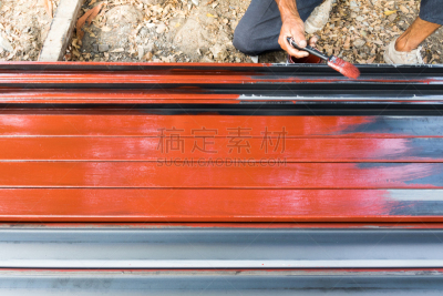 建筑业,钢铁,职业,杆,建筑承包商,古老的,家庭生活,金属,画笔,仅男人