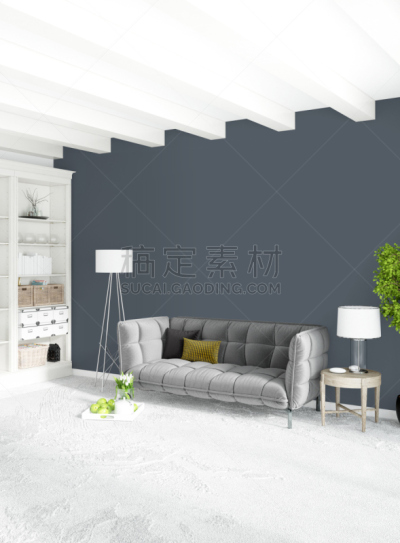 绘画插图,银色,卧室,白色,室内设计师,沙发,极简构图,木制,三维图形