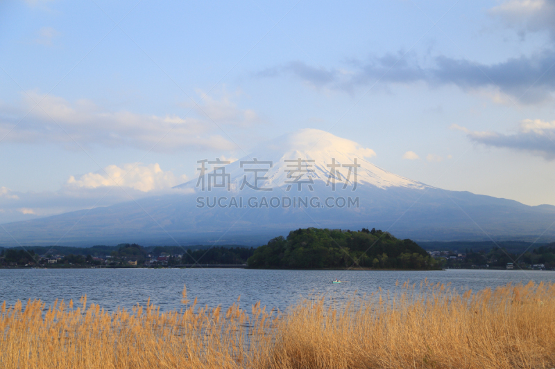 富士山,湖,看风景,河口湖,山梨县,自然,水,天空,美,水平画幅