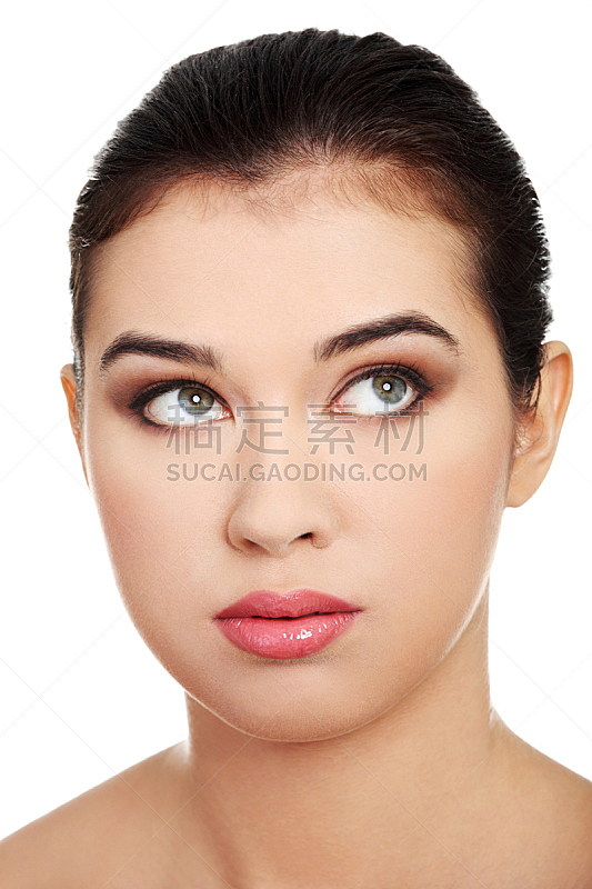 人的眼睛 在下面 虚线 女孩 美 眼睑 水平画幅 美人 健康 塑胶图片素材下载 稿定素材