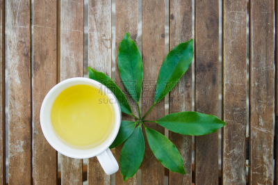 叶子,桌子,绿色,木制,茶杯,茉莉,月橘,艺术,水平画幅,传统