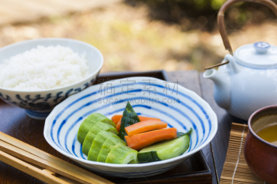 米,日本,盐渍食品,蔬菜,泡菜,健康食物,膳食,大比目鱼,图像,日本料理