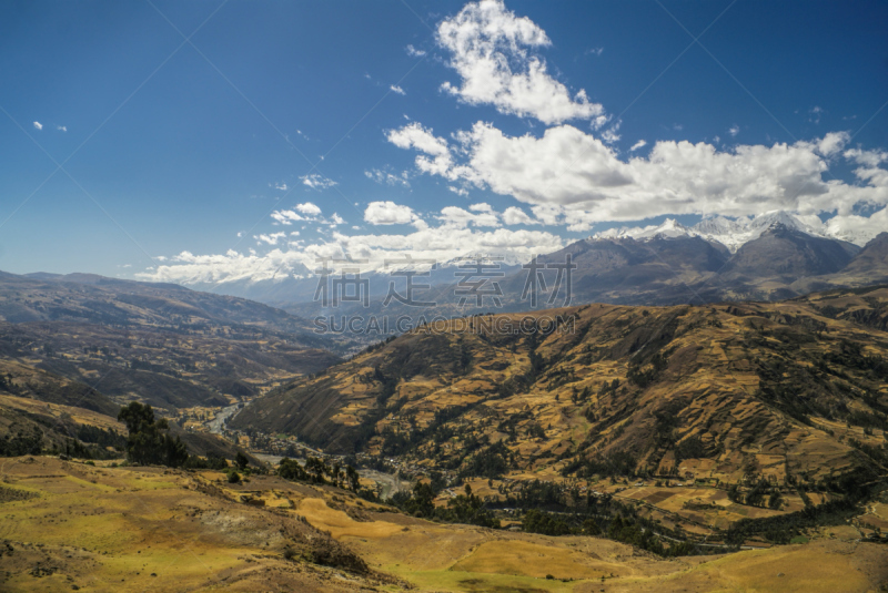 秘鲁,尼格拉山脉,东科迪勒拉山脉,南美,水平画幅,山,无人,户外,草,在上面