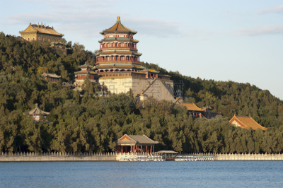 颐和园,北京,昆明湖,旅游目的地,水平画幅,无人,宫殿,户外,湖,建筑结构