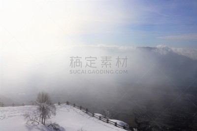 萨瓦,les bauges,艾克斯-累班,法国,风景,冬天,图像,阿尔卑斯山脉,雪,宏伟