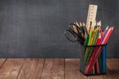 学校,教室,桌子,办公用品,办公室,留白,水平画幅,无人,画笔,知识