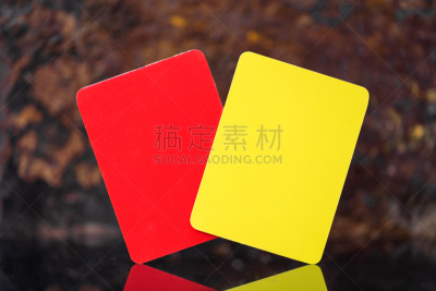 红牌,足球,足球运动,黄色,排球运动,褐色,水平画幅,无人,职权,符号