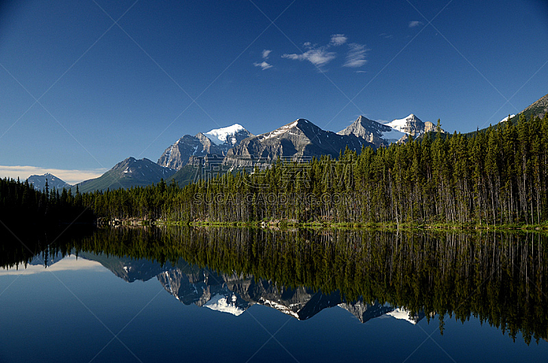 赫伯特湖,加拿大,阿尔伯塔省,班夫国家公园,班夫,水平画幅,无人,户外,湖,山脉