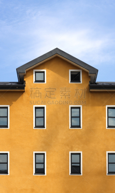 垂直画幅,天空,橙色,蓝色,建筑外部,新的,墙,无人,玻璃,石材
