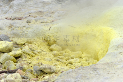 硫磺,山,喷气孔,弟子屈,阿肯国家公园,北海道,自然,国家公园,水平画幅,地形