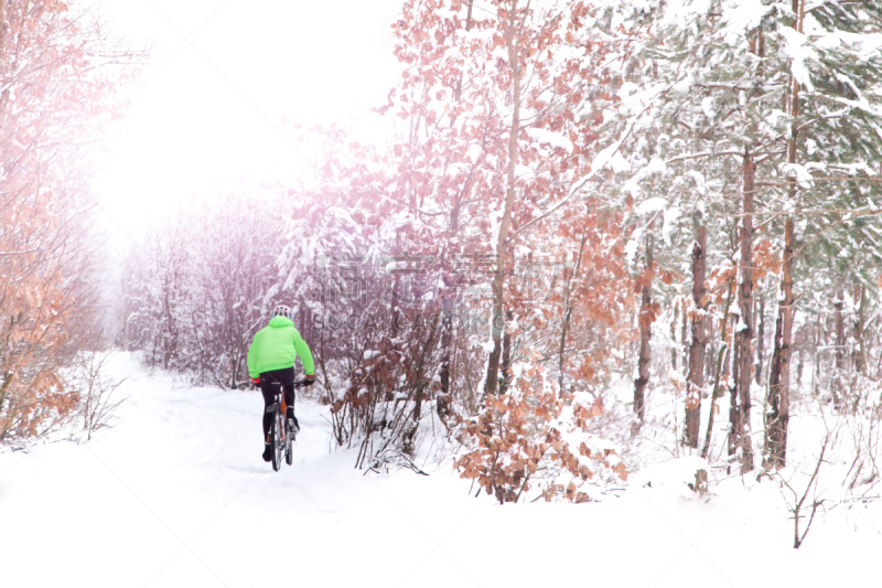 飙摩托车者,雪,运动,冬天,山,骑自行车,森林,看风景,越野滑雪,骑