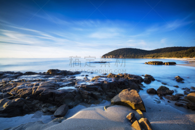 近海岸牧羊犬,海滩,托斯卡纳区,海湾,水,天空,水平画幅,纹理效果,山,沙子