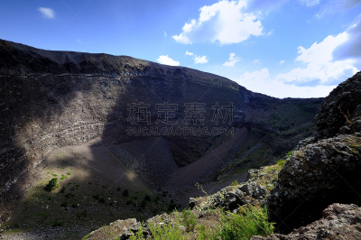 维苏威火山,火山口,索伦托半岛,普罗其达,伊斯基亚岛,阿玛尔菲,那不勒斯海湾,水平画幅,阿玛菲海岸,山