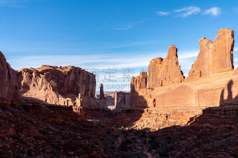 犹他,卡司特峡谷州立公园,冬天,高对比度,彩色背景,云,沙岩,雪,自然美,沙漠