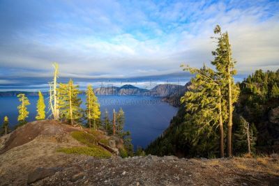 火山湖,俄勒冈州,美国,美国西北太平洋地区,视角,著名自然景观,云景,马扎马火山,云,克拉玛瀑布