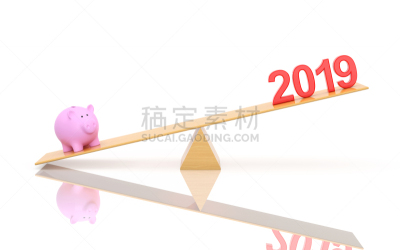 新年前夕,三维图形,2019,图像,猪,模型,商务,安全,事件,比例