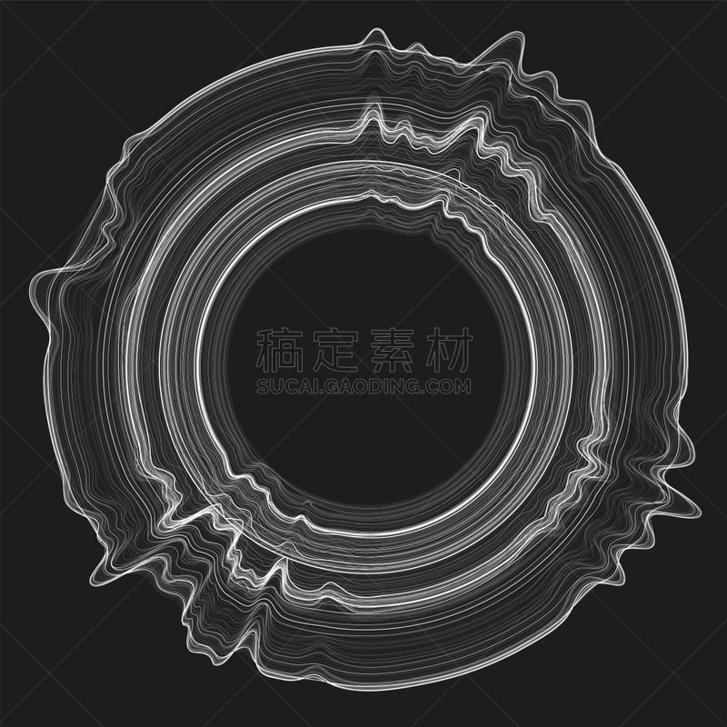 圆形,三维图形,式样,波形,声波,噪声,未来,技术,音乐,矢量