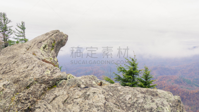 多云,桨叉架船,白昼,自然美,看风景,岩石山,山谷市,山顶,吹岩保存,云