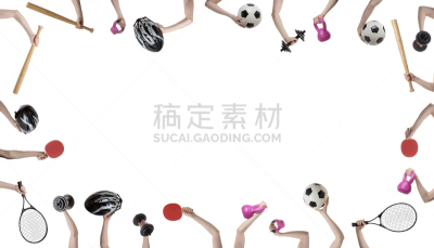 运动,大量物体,反差,合成图像,水平画幅,组物体,白人,部分,田径运动员,壶铃