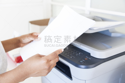 女商人,印刷机,传真机,传真纸,打印机,办公用品,非裔美国人,图像,文档,仅成年人