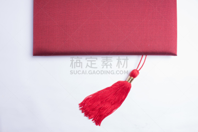 文凭,分离着色,留白,水平画幅,智慧,无人,白色背景,背景分离,红色,知识
