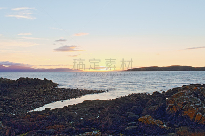 阿伦岛,克莱德河口湾,水平画幅,地形,无人,2015年,海景,苏格兰,户外,日落