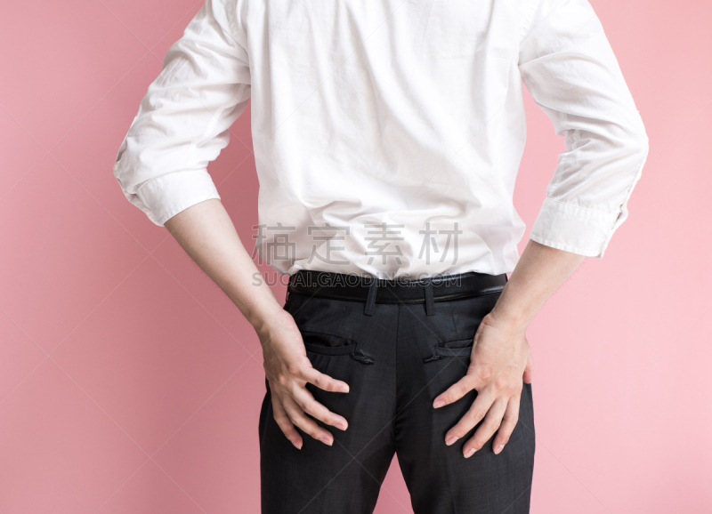 臀部,男商人,拿着,肛门,水平画幅,人,商业金融和工业,痛苦,男人,成年的