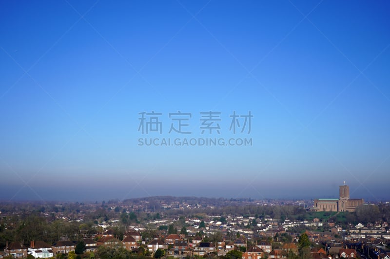 草,城市,都市风景,日光,田地,在上面,城市生活,吉尔福德市,英国,英格兰