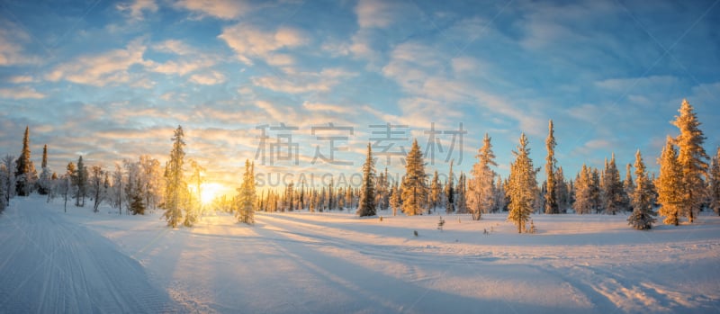 萨利色尔卡,雪,拉普兰,冬天,地形,冻结的,芬兰,天空,度假胜地,水平画幅