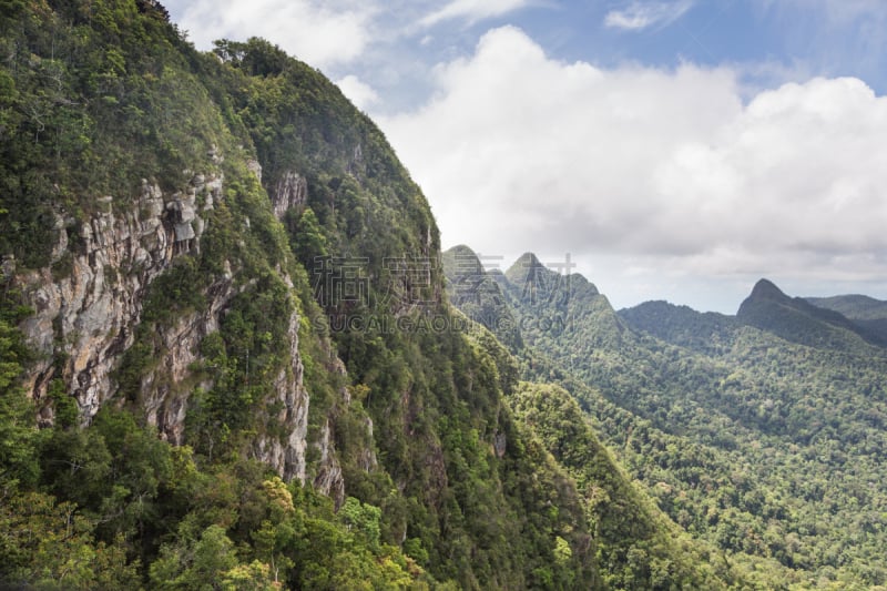 地形,浮罗交怡岛,自然,悬崖,旅游目的地,水平画幅,绿色,山,景观设计,无人