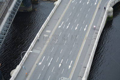 爱尔兰共和国,城市天际线,城市,都柏林,爱尔兰都柏林,码头周围,水,天空,水平画幅,高视角