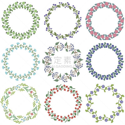 华丽的,绘画插图,矢量,月桂花冠,豌豆,可爱的,浆果,壁纸,复古风格,春天