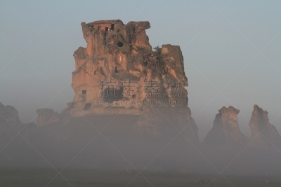 垂尖圆锥帽,赫梯文明,埃斯基谢希尔,纪念碑,修道院,水平画幅,岩石,安纳托利亚,建筑,无人