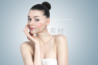 女人,巨大的,注视镜头,毛孔,数码图形,美,青少年,水平画幅,美人,美容