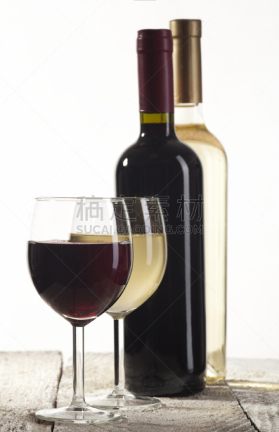 白色,酒瓶,红色,玻璃杯,垂直画幅,葡萄酒,留白,含酒精饮料,干的,饮料