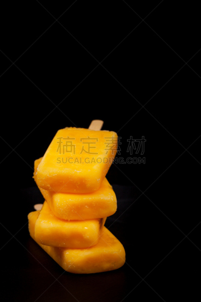 水果,冰,冻结的,圣代,果汁冰糕,冰棒,香草兰,菠萝,瓜,垂直画幅