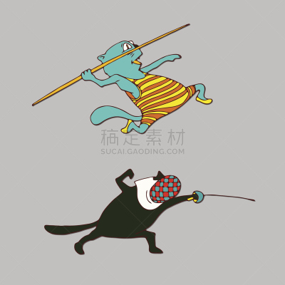 杆,野生猫科动物,跳马,活力,可爱的,运动,一个物体,背景分离,剑,食品