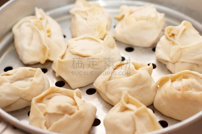 饺子,炊具,蒸汽,东方人,蒸锅,水平画幅,无人,开胃品,生食,膳食