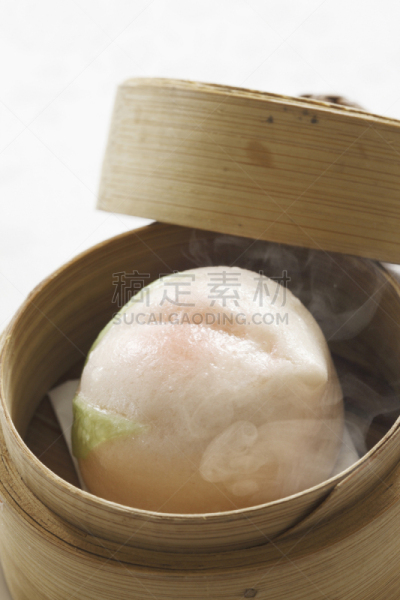 小甜面包,桃,垂直画幅,饮食,日本,中式小笼包,笋,毛绒绒,蒸汽,柔和