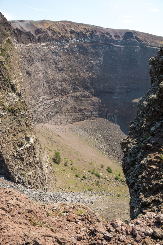 维苏威火山,火山口,风景,火山喷口,纳布勒斯,垂直画幅,天空,山,科学,户外