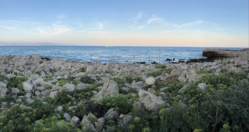 安提普海角,海湾,蔚蓝海岸地区,法国,风景,图像,岩石海岸线,海洋,日光,无人