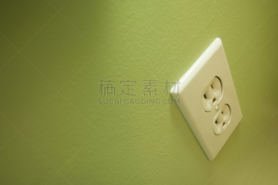 插座,墙,技术,电,电子行业,水平画幅,独特视角,电插头,三孔插座,摄影