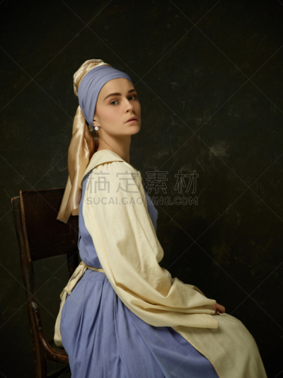 胸衣,女人,连衣裙,衣服,无边女帽,中世纪时代,古服装,传统,过去,砖