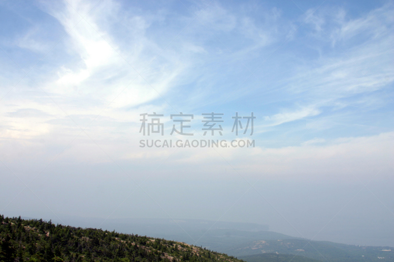 卡迪拉克山,在上面,风景,卡迪拉克,巴港,天空,公园,草原,水平画幅,无人